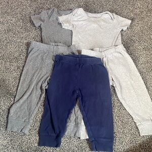 Carter's Gray and Navy Kids Jogger Set